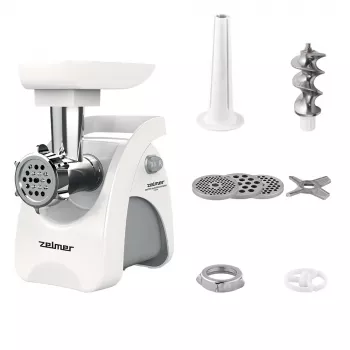 Picadora de carne Zelmer ZMM9801B 2200 W acero inoxidable, blanco