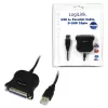 LogiLink UA0054A Cable paralelo negro 1,8 m