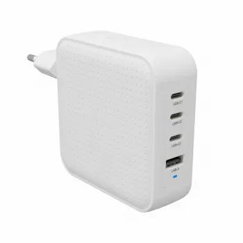 Hyper HyperJuice cargador de viaje USB-C GaN de 100W 3C+1A - blanco (HJ1002WHWWGL)