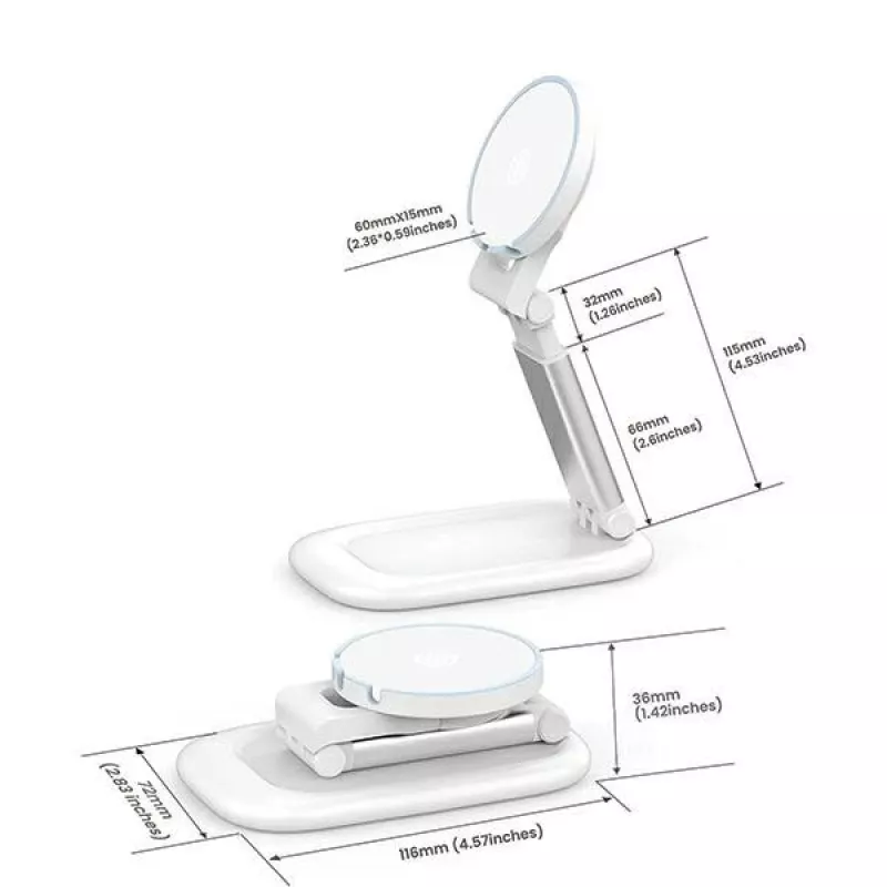 Soporte magnético SODI BM-310 blanco MagSafe — soporte magnético para teléfono compatible con cargadores MagSafe