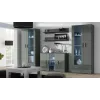 Aparador Cama 120 cm SOHO S7 gris/gris brillante
