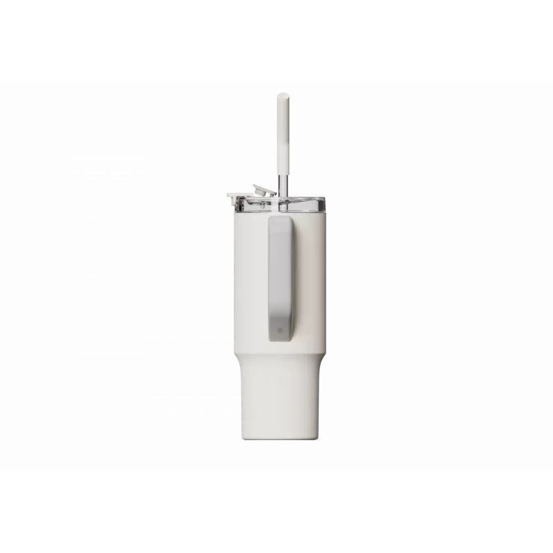 Vaso con pajita térmico Xiaomi Straw Mug White 1 L — interior de acero inoxidable, a prueba de fugas, 240×132×97 mm