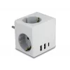 Adaptador de enchufe tipo F DeLOCK 11496 2 puertos USB 5 V 2,4 A 3 A