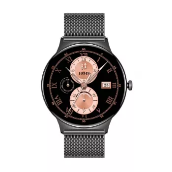 Smartwatch Colmi V89 acero negro con medidor de frecuencia cardíaca, sumergible