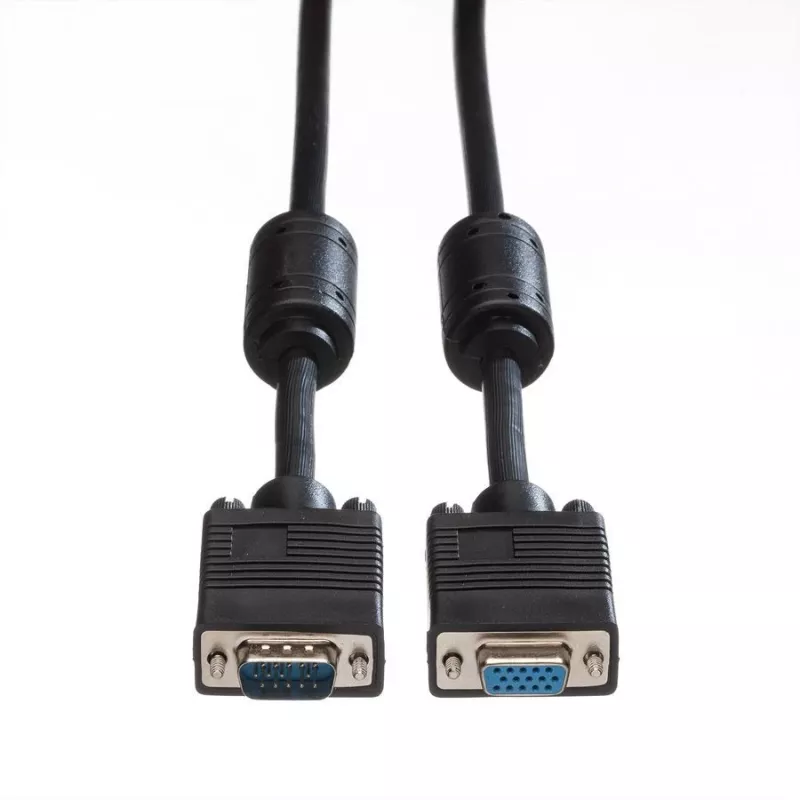 ROLINE Cable VGA HD15 macho - hembra con núcleo de ferrita 3,0m (11.04.5353)