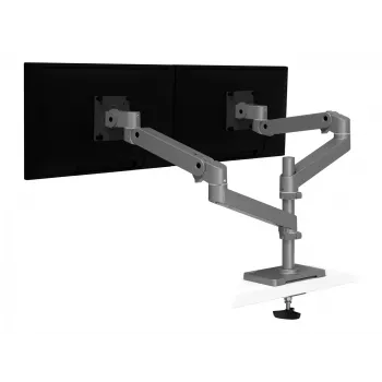 Ergotron LX Pro - kit de montaje (doble brazo) - para 2 pantallas LCD - montaje en placa perforada - aluminio - gris oscuro - tamaño de pantalla: hasta 61 cm (hasta 24