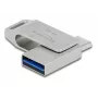 Memoria USB DeLOCK 64 GB USB-C Type-A giratoria carcasa de metal