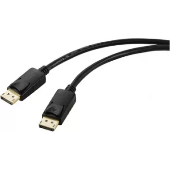 Renkforce Cable de conexión DisplayPort conector DisplayPort macho, conector DisplayPort macho 2,00 m Negro Cable DisplayPort (RF-5771514)