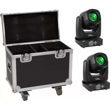 Juego de luces LED EUROLITE TMH-B90 2x con maleta de transporte y ruedas