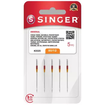 Agujas de máquina de coser doméstica SINGER modelo 2020 SZ12 BLST tamaño 12, pack de 10 (N202011M1003)