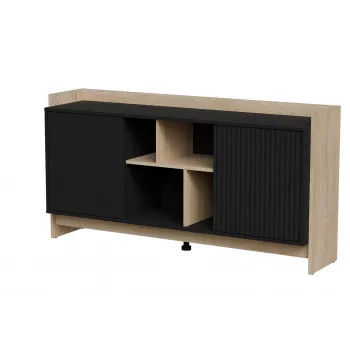 Cómoda Cama PORTO 2D 150x38x77 roble/negro