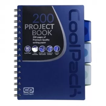 Cuaderno de espiral A5 Coolpack azul oscuro