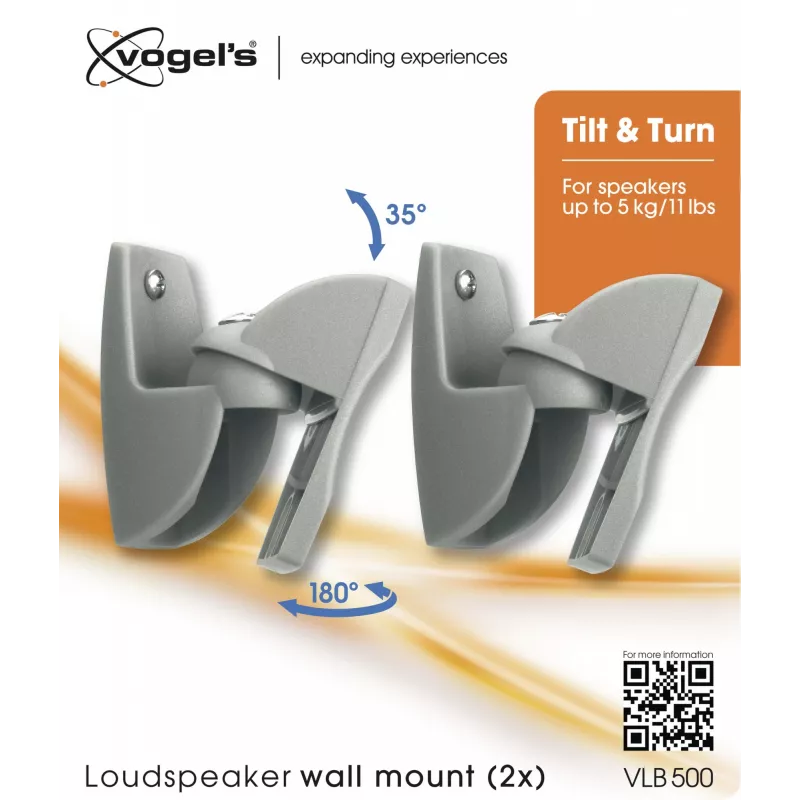 Vogels | Soporte para altavoz | VLB500 | Giro, inclinación | Carga máxima 5 kg | Plata