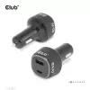 Cargador de coche para portátil CLUB3D 63 vatios, Coche, Mechero, 24 V, Negro