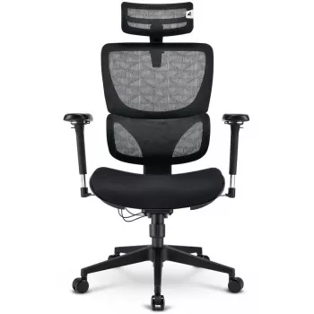 Silla de oficina Sharkoon OfficePal C40 — negra, diseño ergonómico, regulable en altura