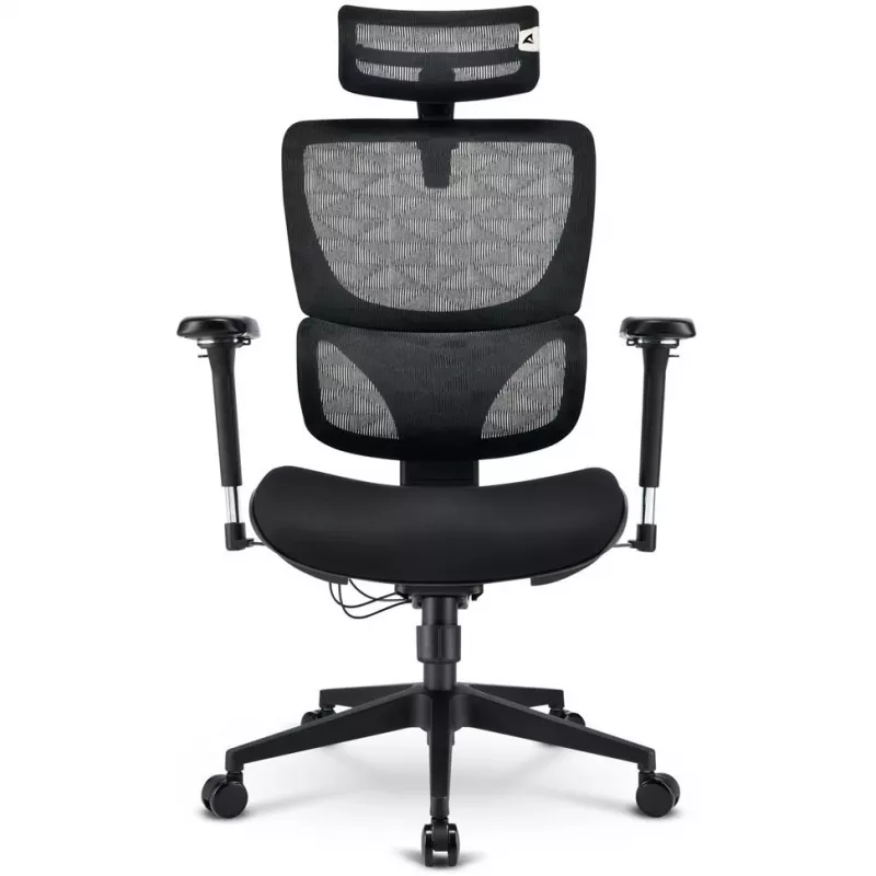 Silla de oficina Sharkoon OfficePal C40 — negra, diseño ergonómico, regulable en altura