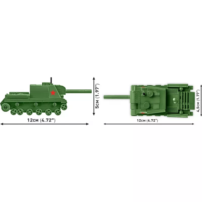 Set de construcción Cobi ISU 152 – temática Segunda Guerra Mundial, 135 piezas, verde