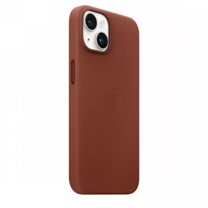Apple | Funda de piel de 14 con MagSafe | Funda con MagSafe | Apple | iPhone 14 | Piel | Umber