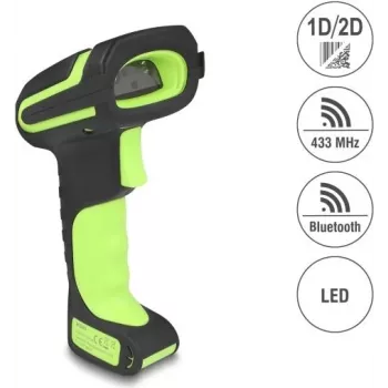 Escáner de códigos de barras DELOCK 90588 1D/2D Bluetooth 433 MHz escáner portátil