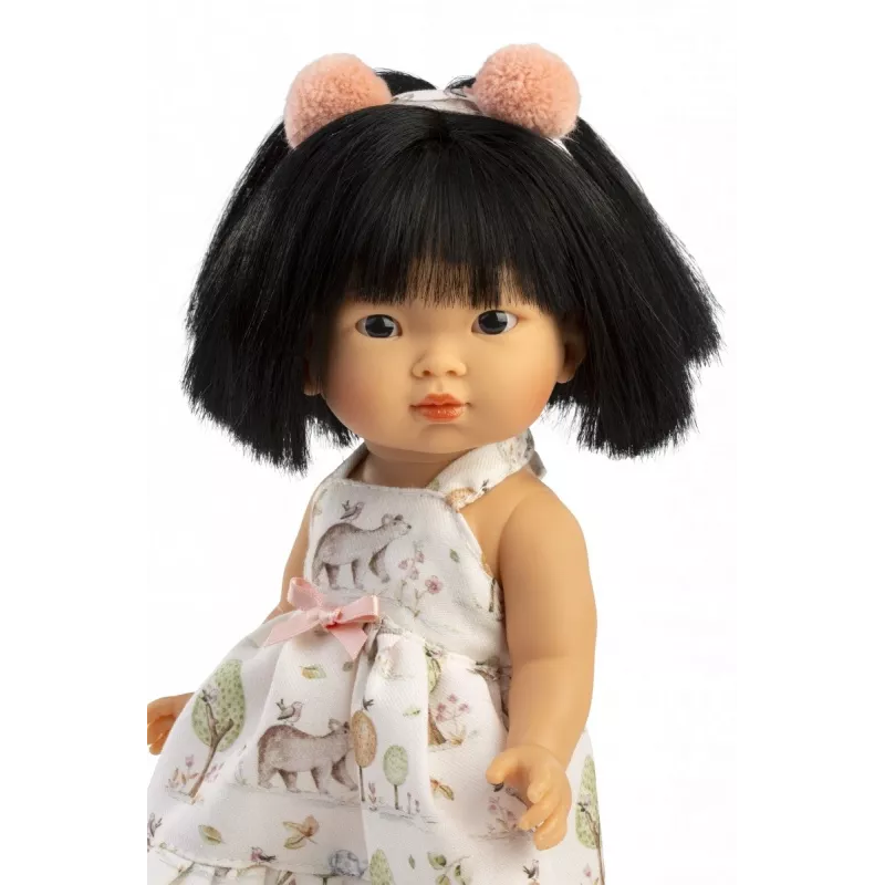 Muñeca 28 cm Llorens con rasgos realistas y cuerpo blando, modelo 28040