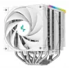 Disipador de aire DeepCool AK620 Digital SE White — dos ventiladores de 120 mm, 6 heatpipes, PWM, soporte LGA-1700, pantalla integrada
