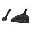 LogiLink - Divisor/conmutador de vídeo/audio - 3 x HDMI - Sobremesa