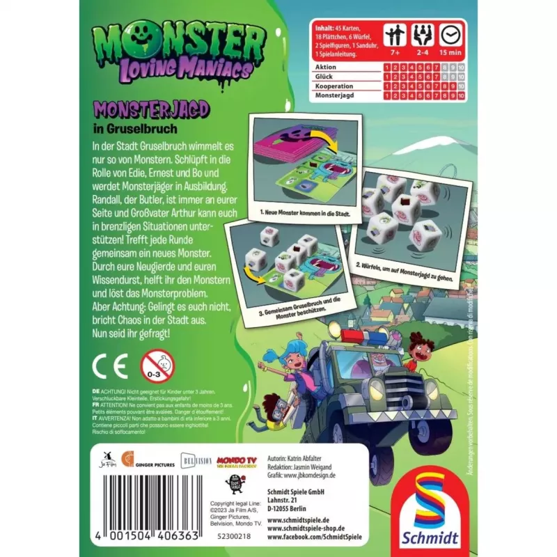 Monster Loving Maniacs: Caza de monstruos en Gruselbruch, juego de mesa