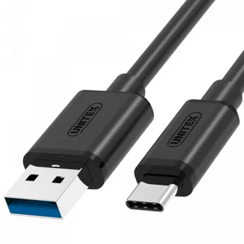 Cable USB Unitek Y-C474BK USB 3.2 Gen 1 (3.1 Gen 1) 1 m USB A USB C negro