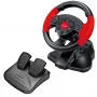 Volante ESPERANZA EG103 mando gaming — PC/PS2/PS3, 13 botones, vibración, sensor de aceleración, negro/rojo