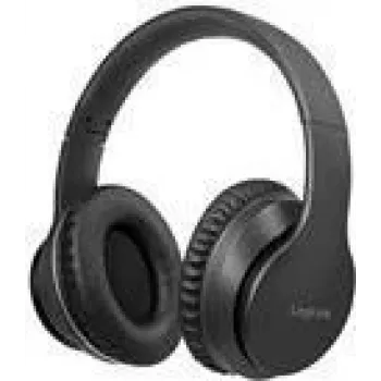 Logilink BT0053 - Auriculares - circumaurales - Bluetooth - inalámbricos - cancelación activa de ruido - negro (BT0053)