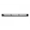 Patch panel 1U LANBERG PPKS-1124-B, 24 puertos, 1U, ABS, negro, 482,6×44,5×154 mm