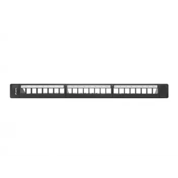 Patch panel 1U LANBERG PPKS-1124-B, 24 puertos, 1U, ABS, negro, 482,6×44,5×154 mm
