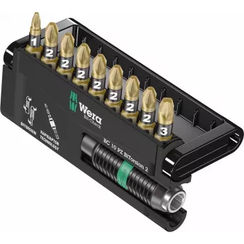 Wera Tools 05347153001 - hexagonal - Pozidriv - 1 x 1/4x75 1 x PZ 1x25 7 x PZ 2x25 1 x PZ 3x25 - 25,4 / 4 mm (1 / 10,20cm (4) ) - hexagonal (05347153001)