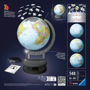 Puzzle 3D Ravensburger globo terráqueo con luz