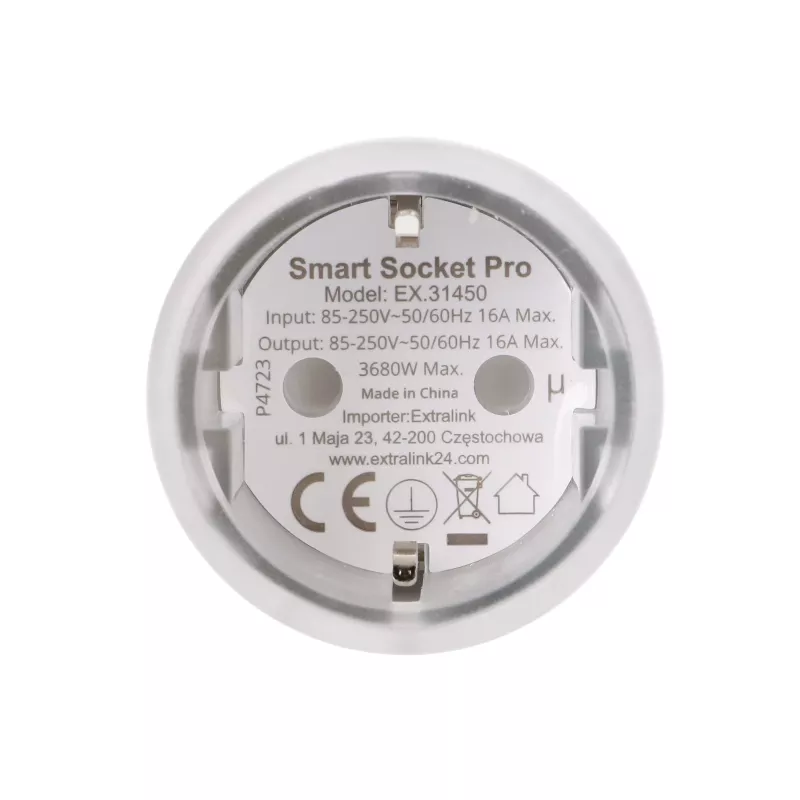 Enchufe inteligente Extralink Smartlife Smart Socket SC Pro, Zigbee, Homekit, Tuya, 3680W