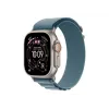 Correa Apple MFTJ4ZM/A Accesorio para smartwatch Azul Titanio Poliéster Spandex