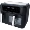 Freidora de aire dual HF 9500 DUO (negra, 2.400 vatios, 2 cestas 6 L + 3,5 L)