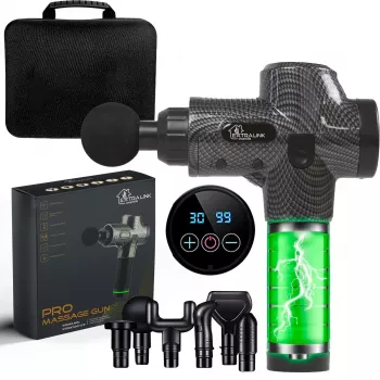 Pistola de masaje Extralink MSG-01-PRO 3800 rpm 6 accesorios