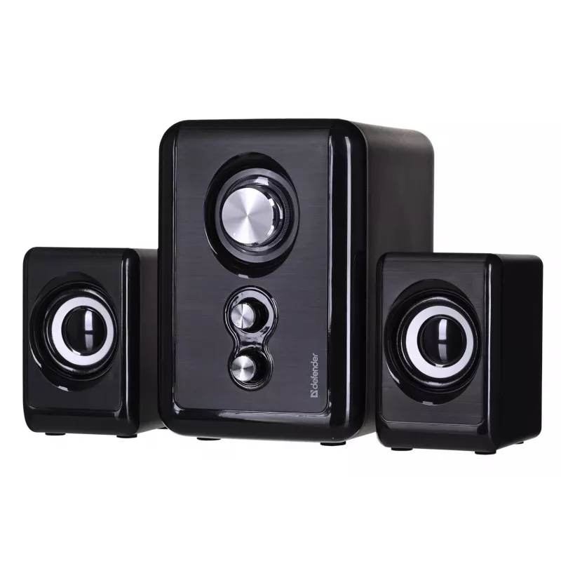 Altavoces DEFENDER V11 11 W con cable 2.1 altavoces satélite de escritorio, USB 5 V, negro