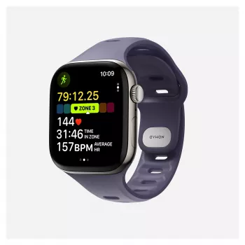 Correa Nomad Tempo Band morada de goma, compatible con smartwatch, 18 mm de ancho, muñeca 135–175 mm