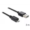 Cable USB DeLOCK EASY-USB 2.0-A - USB 2.0 Micro-B 3 m