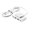 Hub USB Type-C Belkin BUZ001bt2MWHB7 2 m blanco