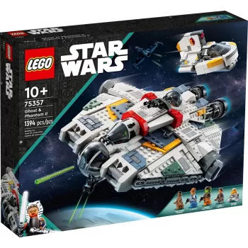 LEGO Star Wars set de juego 75357 — The Ghost y Phantom II, 1.394 piezas, 4 minifiguras, edad 10+