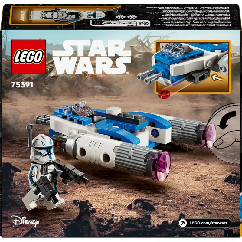 LEGO Star Wars Captain Rex Y-Wing Microfighter, pieza de coleccionista: juguete de nave espacial de las Guerras Clon con una minifigura de personaje para niños a partir de 6 años