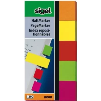 Etiqueta autoadhesiva Sigel HN650 verde naranja rosa rojo amarillo