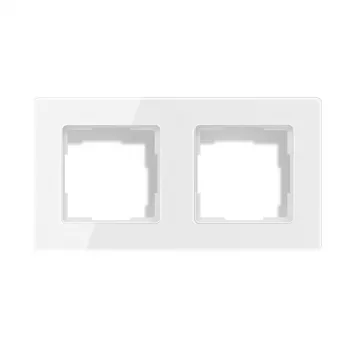 Marco de interruptor de luz Avatto TS20 — 2 módulos, blanco