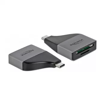 Lector de tarjetas DeLOCK 64117 USB 3.2 Gen 1 Type-C gris