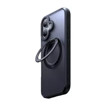 Funda protectora con MagSafe Mcdodo PC-4931 para iPhone 16 Plus con soporte integrado — negra