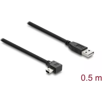 Cable USB-A a Mini-USB-B DELOCK 81650 – USB 2.0, 2 m, negro