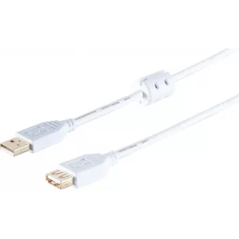 Cable alargador USB High Speed 2.0 ShiverPeaks 77125-WF con conector de ferrita